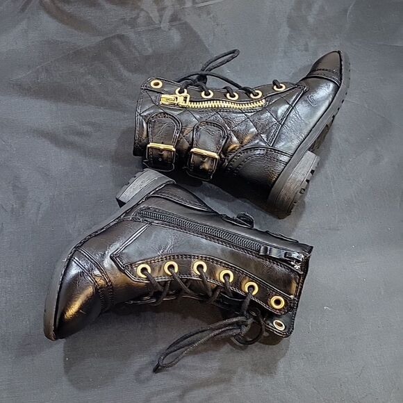 FOREVER LINK MILITARY LACE UP COMBAT BOOT-W-LUG  MATERIAL METAL HARDWARE TODDELE - Picture 11 of 16